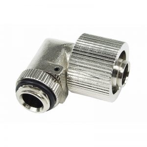 Phobya G1/4" 16/13mm 90° Rotary - Silver Nickel