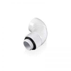 Bitspower G1/4" Deluxe White Dual Rotary 90-Degree IG1/4" Extender