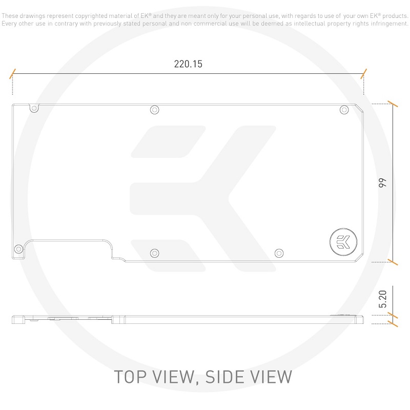 EK-Quantum Vector RTX 30803090 Backplate - Nickel