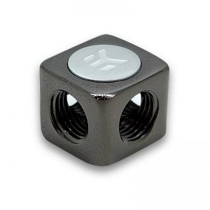 EK-AF X-Splitter 4F G1/4 Küp T Rakor - Black Nikel