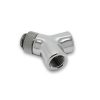 EK-AF Y-Splitter Rotary 2F-1M G1/4 - Nikel