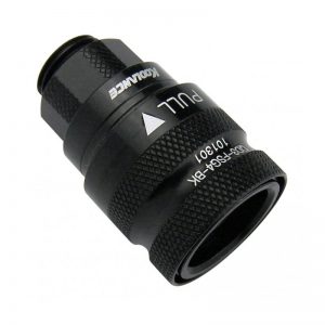 Koolance QD3 Female Quick Disconnect No-Spill Coupling, Male Threaded G 1/4 BSPP - Black