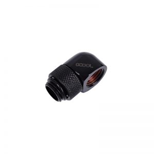 Alphacool HF L-Connector G1/4" Male to Female Extender Rotary - Deep Black