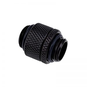 Alphacool Eiszapfen Double Nippel Rotaryli G1/4 Outer Thread to G1/4 Outer Thread - Deep Black