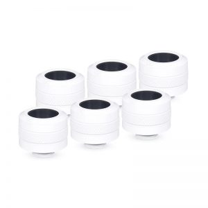 Alphacool Eiszapfen PRO 16mm HardTube fitting G1/4 - Beyaz (6'lı Paket)