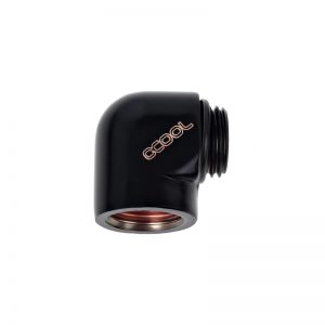 Alphacool HF L-Konektör G1/4 Erkek/Dişi Dirsek - Siyah
