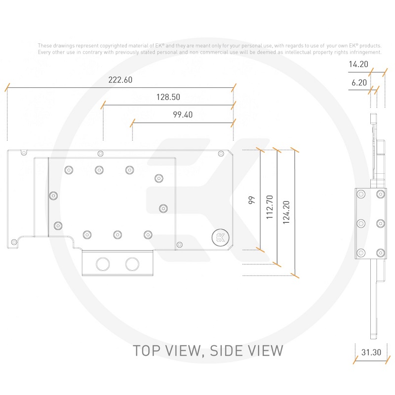 EK-Quantum Vector RE RTX 3080/3090 GPU Block / Active Backplate D-RGB - Nickel + Plexi Kit