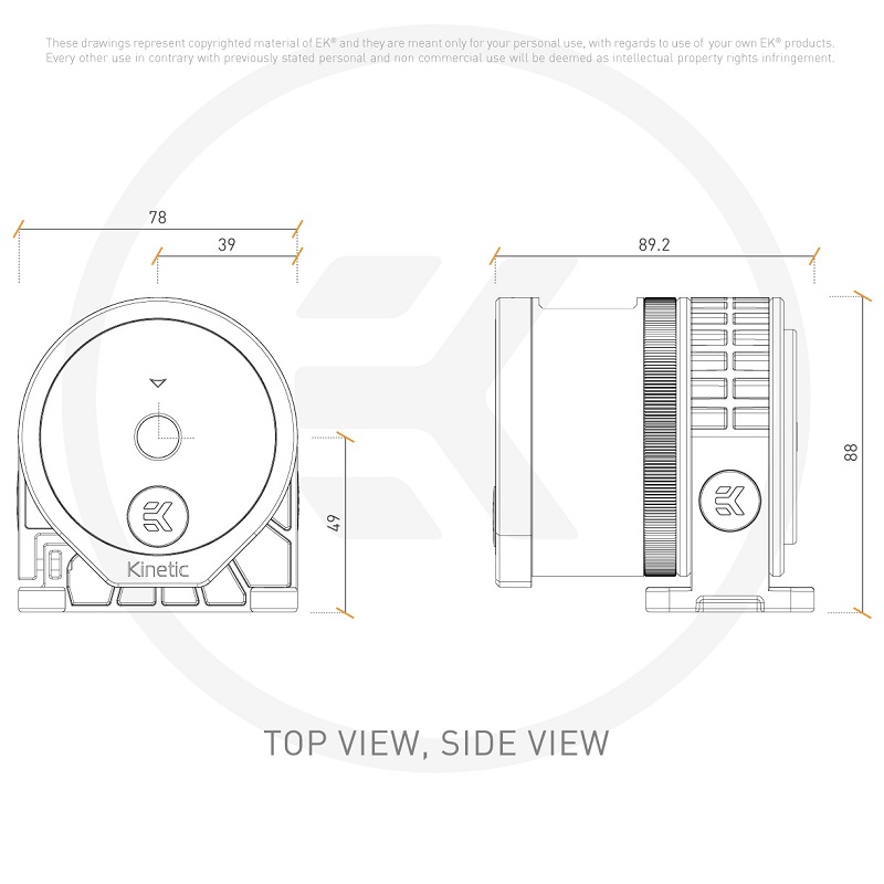 EK-Quantum Inertia D5 PWM D-RGB - Plexi