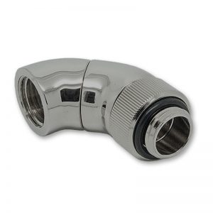 EK-AF Angled 2×45° G1/4 Dual Rotary - Black Nikel