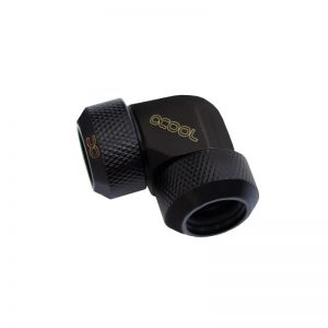 Alphacool Eiszapfen 13mm HardTube Sert Borular İçin 90° Dirsek - Deep Black