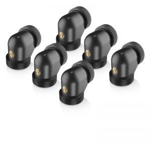 RAIJINTEK PELIAS 90° 14mm Sert Boru Uyumlu Dirsek - Siyah (6'lı Paket)