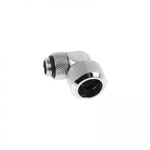 Alphacool Eiszapfen 16mm HardTube Screw-on Nozzle 90° Rotatable G14 - Chrome