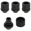 Corsair Hydro X Serisi XF 10/13mm Hortum Rakoru (Dörtlü Paket) - Siyah